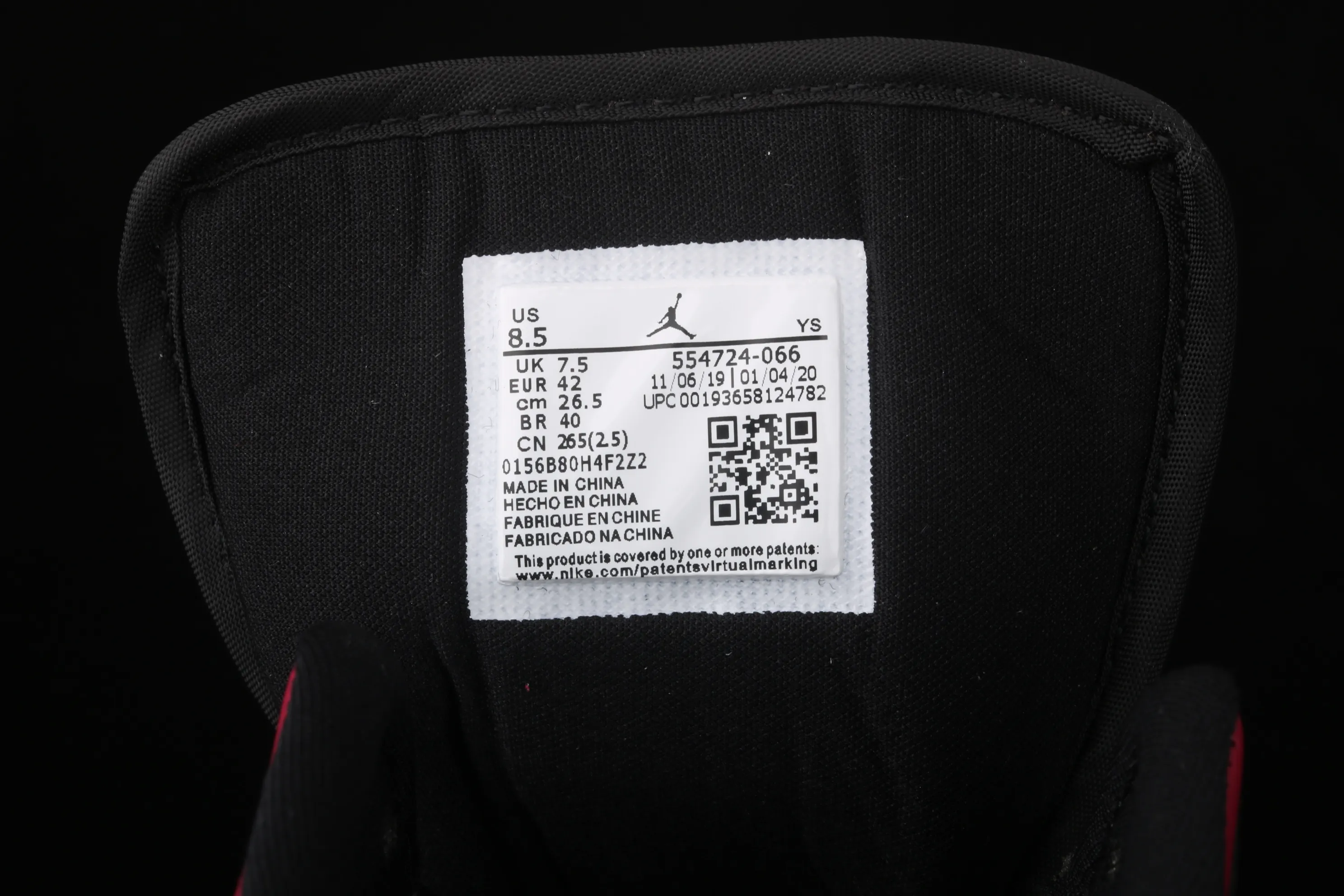 All categories Air Jordan Jordan series basketball shoes Air Jordan 1 Mid Air Jordan 1 Mid AJ1 Joe 1 black and red toe Zhongbang series basketball shoes 554724-066